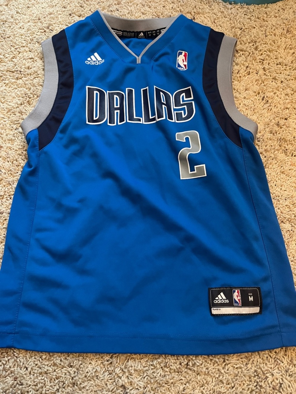 adidas Royal Blue and Gray V-Neck Basketball Jersey